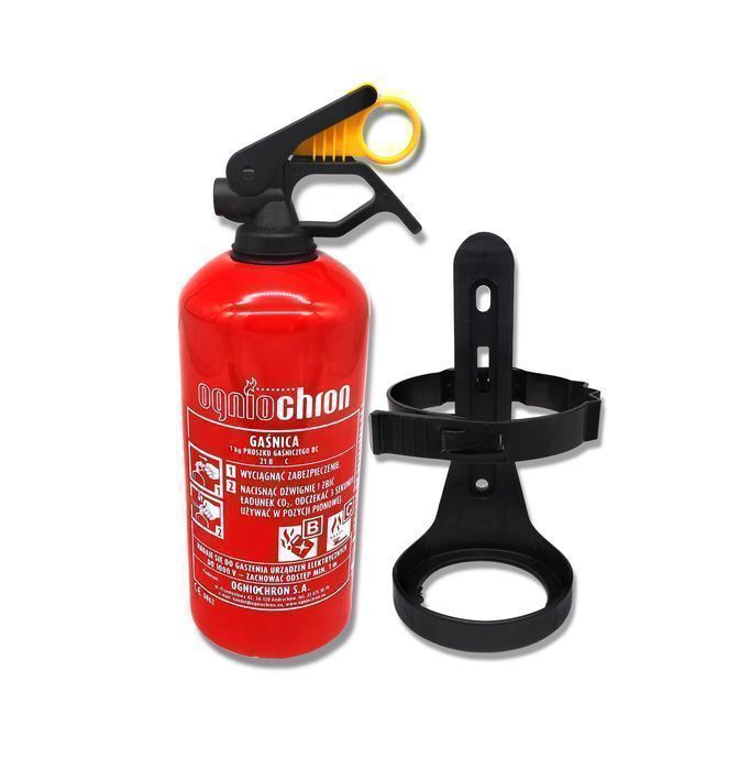 Gaśnica Proszkowa + Uchwyt Wieszak 1KG Samochodowa GP-1z BC/MP [3332]