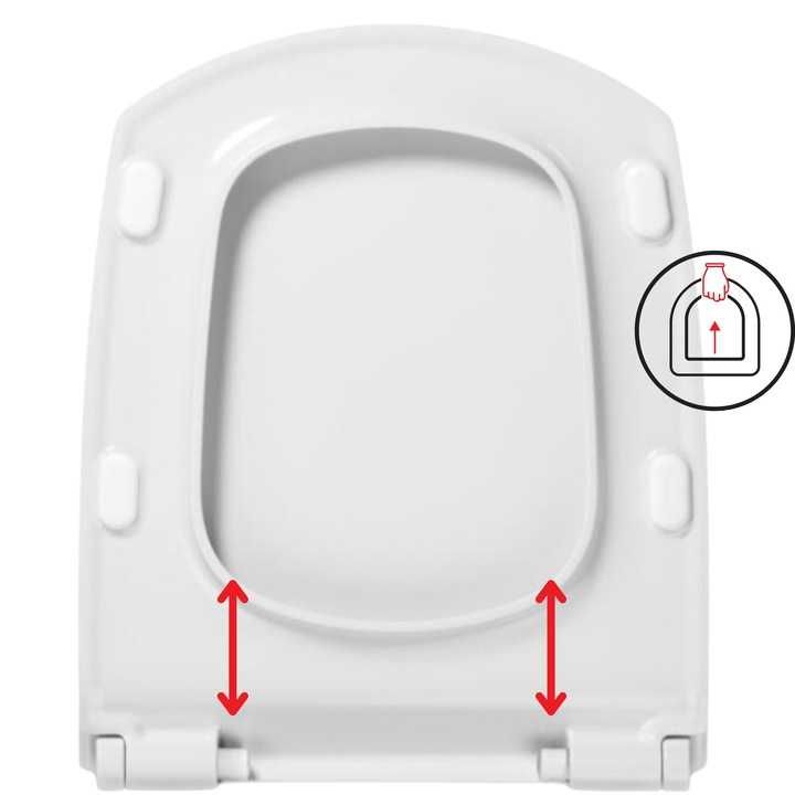 Deska sedesowa wc do Cersanit Carina WC wolnoopadająca, wypinana  SLIM
