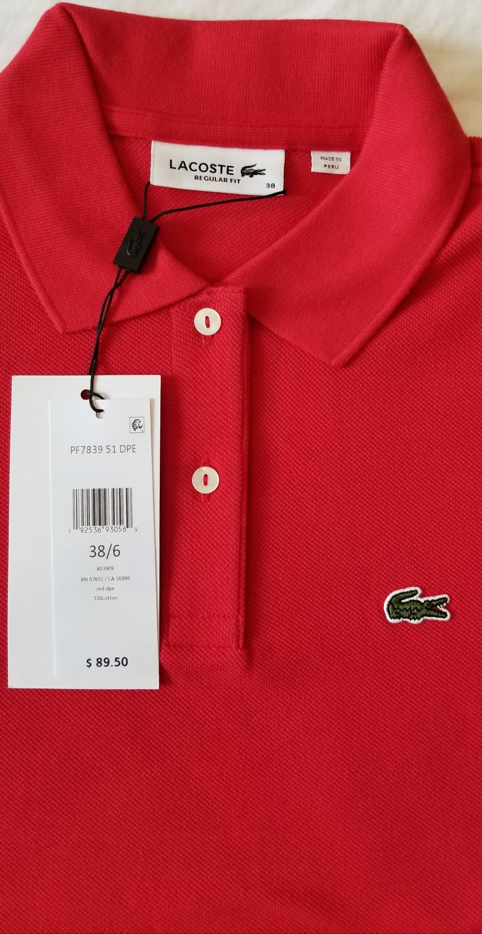 Lacoste поло женская футболка, р.38, оригинал