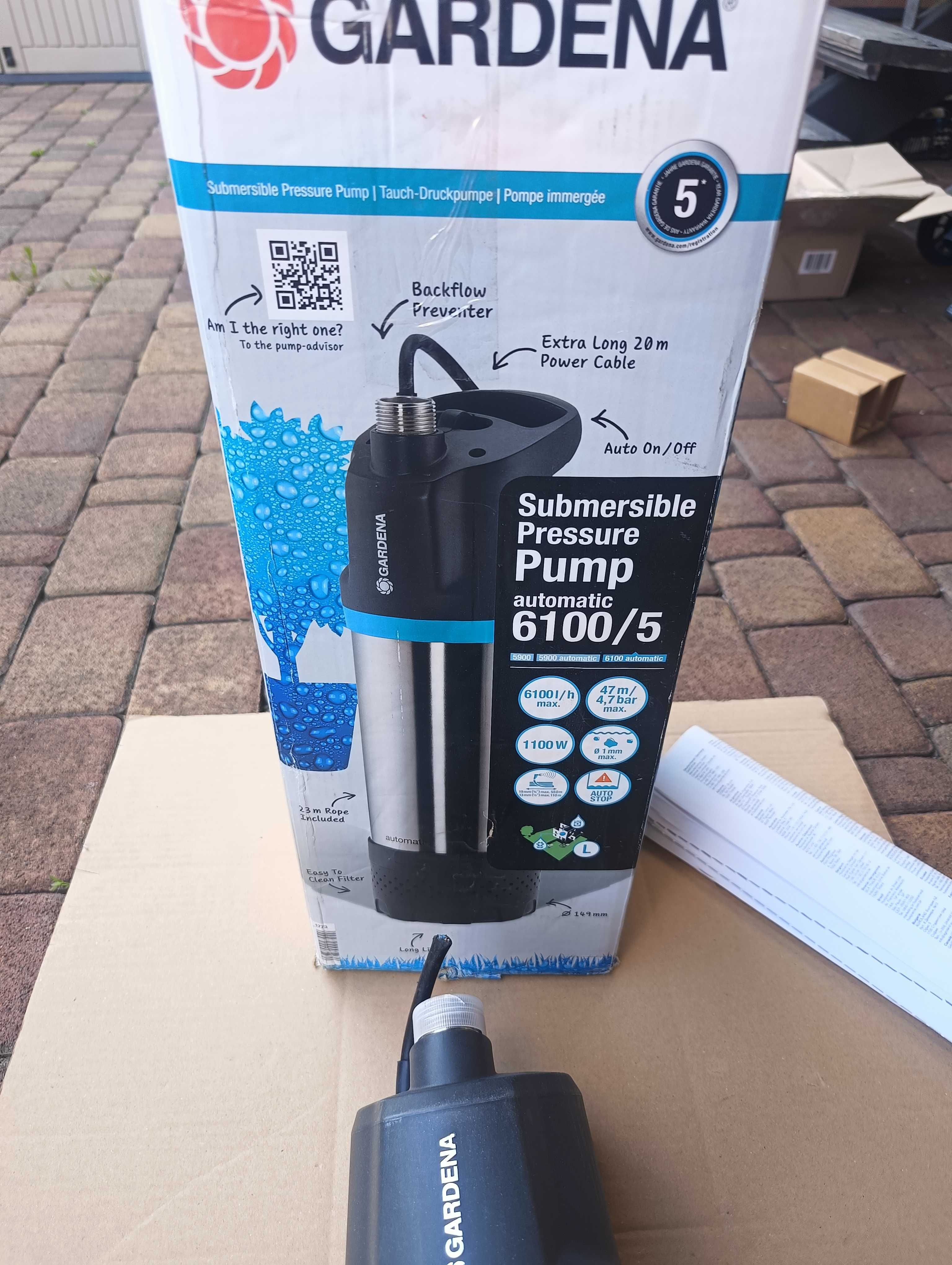 Gardena pompa zanurzeniowo-ciśnieniowa 6100/5 wydajność 6100 l/h,