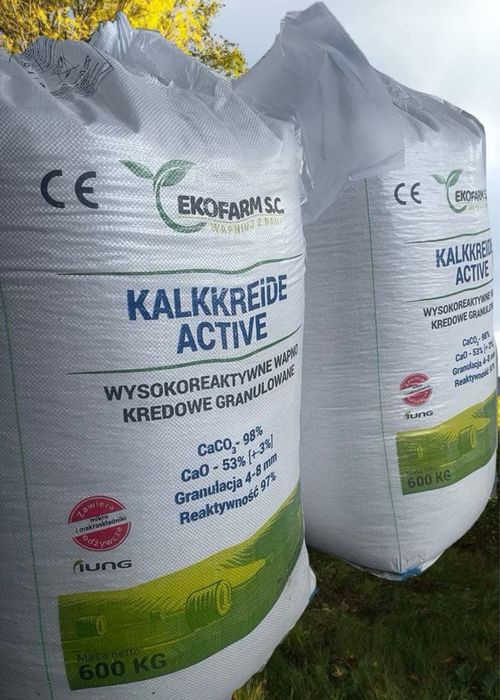 Wapno Kreda 97% , Wapno Magnezowe granulowane,  Czarna kreda humus