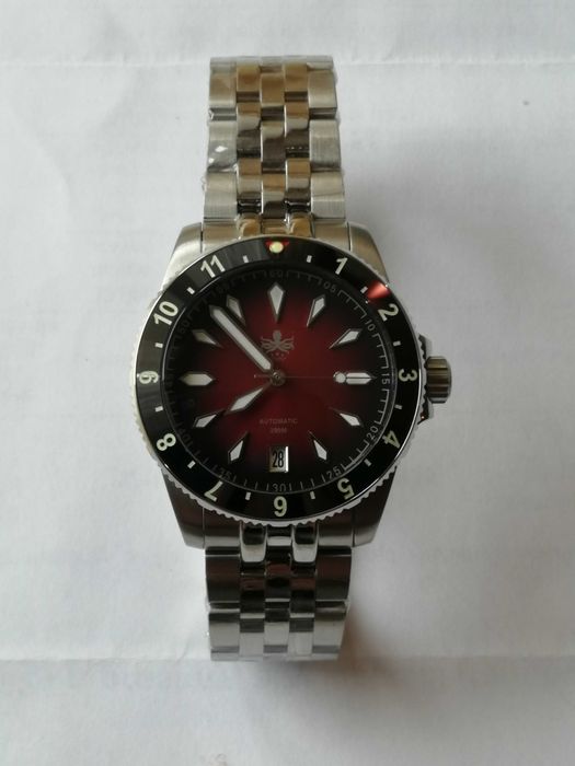 Zegarek Phoibos Voyager PY035D Red automat diver nowy w foliach