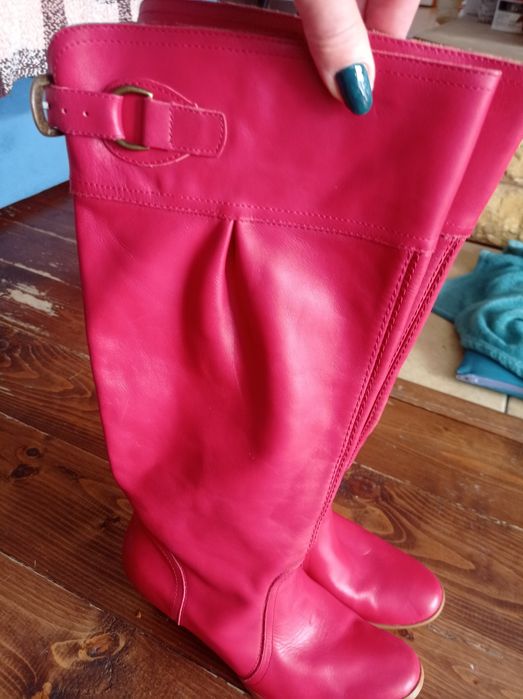 Kozaki damskie skórzane