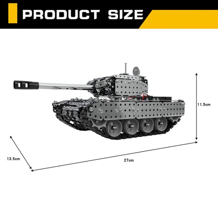sw(rc)-006 radio controlo tank, blocos de montagem em metal