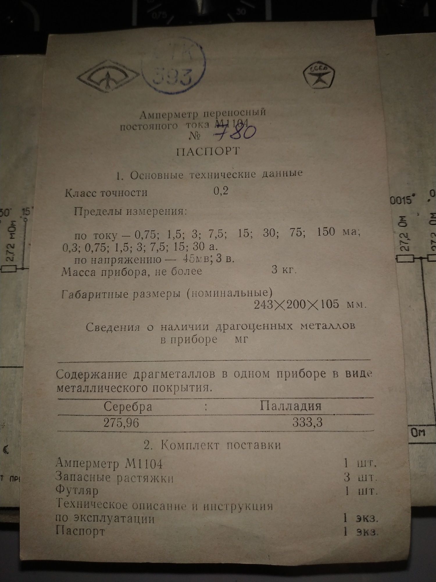 Прибор промышленный новый СССР.