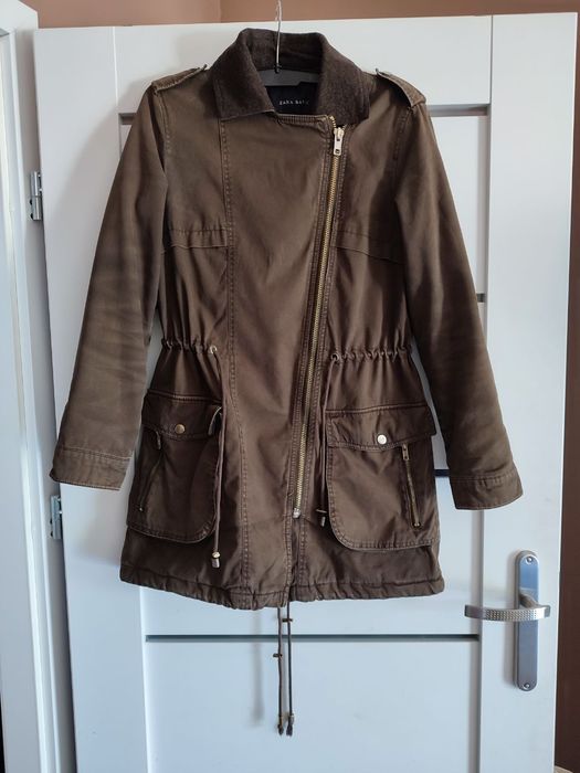 Kurtka parka jesienna zimowa damska Zara Basic S