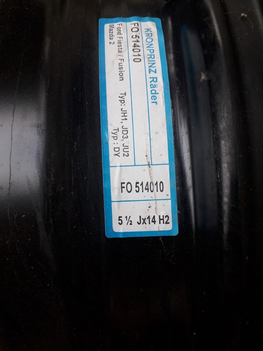 Felga 14 stalowa Ford Fiesta Fusion Mazda 2 4x108 et 47.5