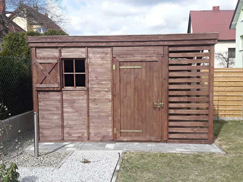 Domek Zebra ogrodowy 4x3 dach 1-spadowy producent