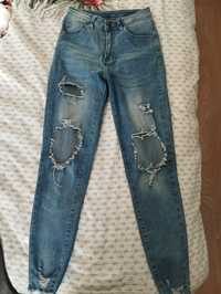 Spodnie dżinsowe z dziurami Shein rozmiar xs