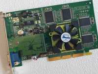 Placa Gráfica Nvidia Geforce NV15, 32 Mb, Dual VGA, AGP - vintage