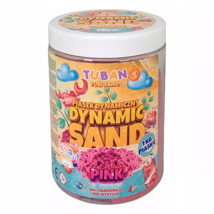 Piasek dynamiczny 1 kg, różowy. Tuban