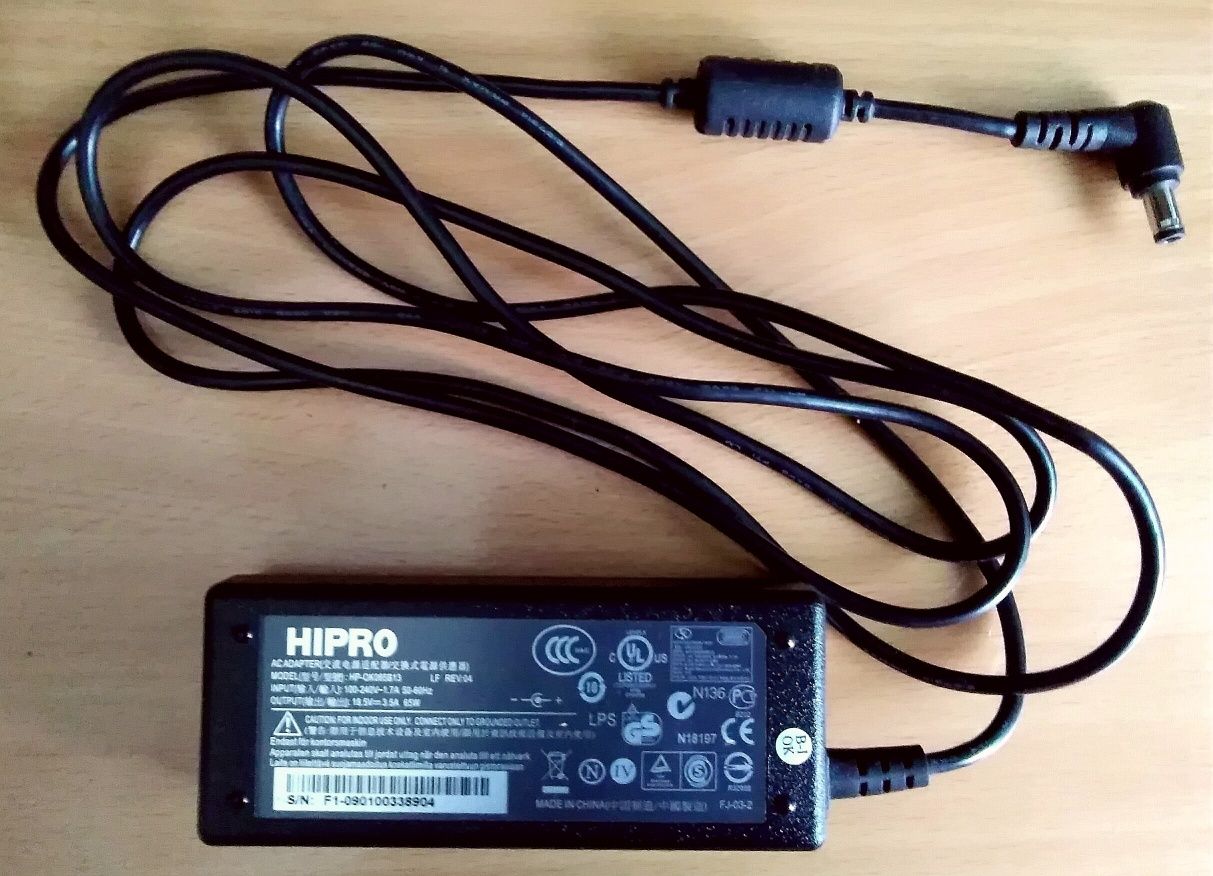 Hipro, Zasilacz do laptopa, Output: 18,5V 3,5A 65W