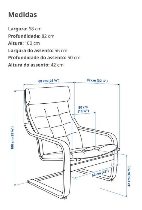 Cadeira Poltrona, chapa de carvalho e almofada verde claro