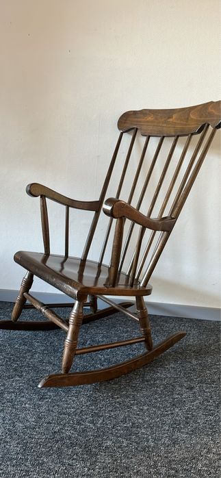 Skandynawski Fotel bujany lata 70