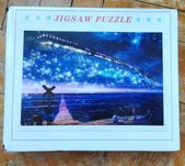Puzzle 1000 pociąg gwiazdy noc 750x500