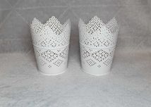 Świecznik IKEA 11,6 cm, biały 2 szt