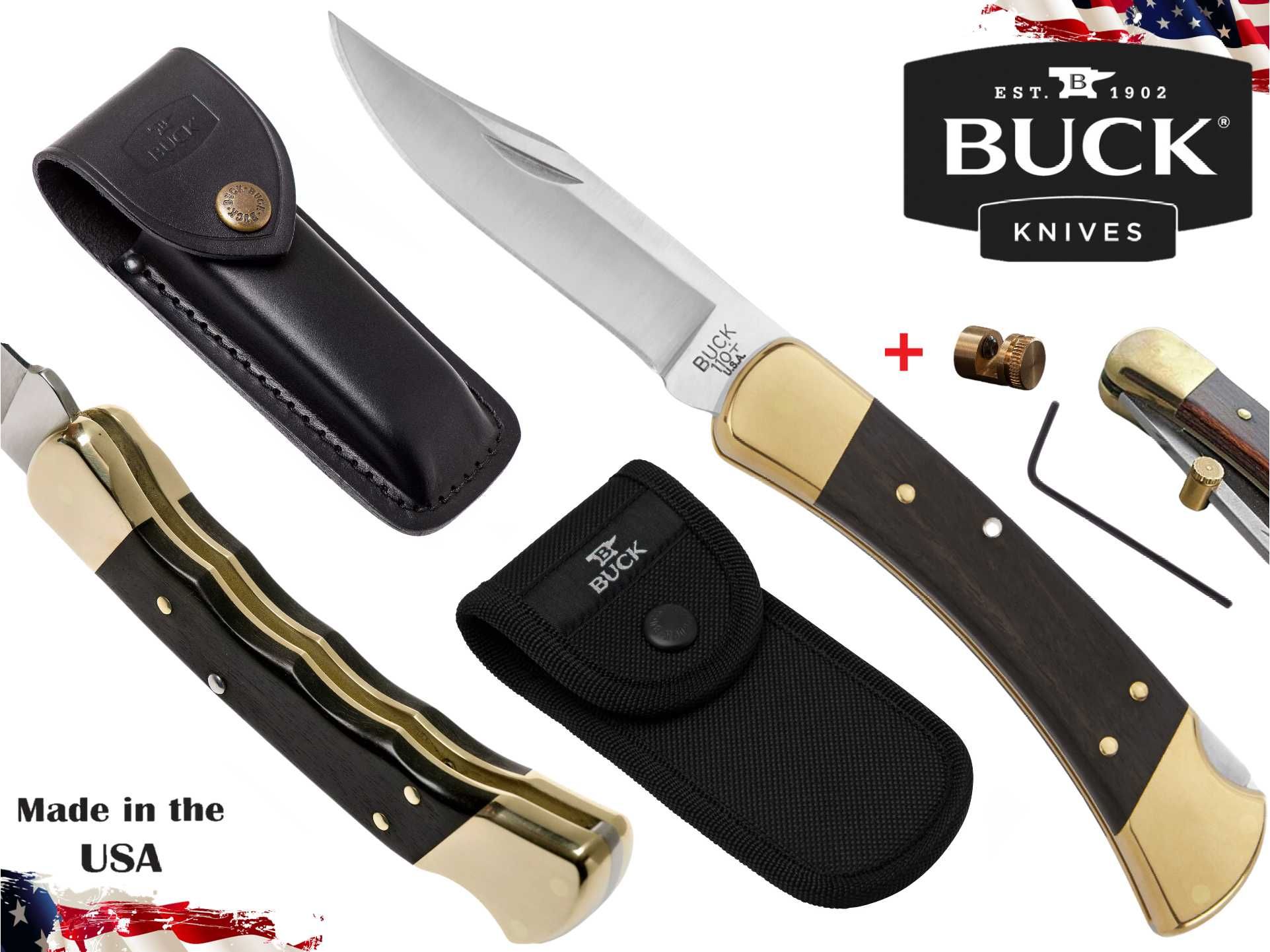 Ніж BUCK 110 Folding Knife + Kwik Thumb Stud