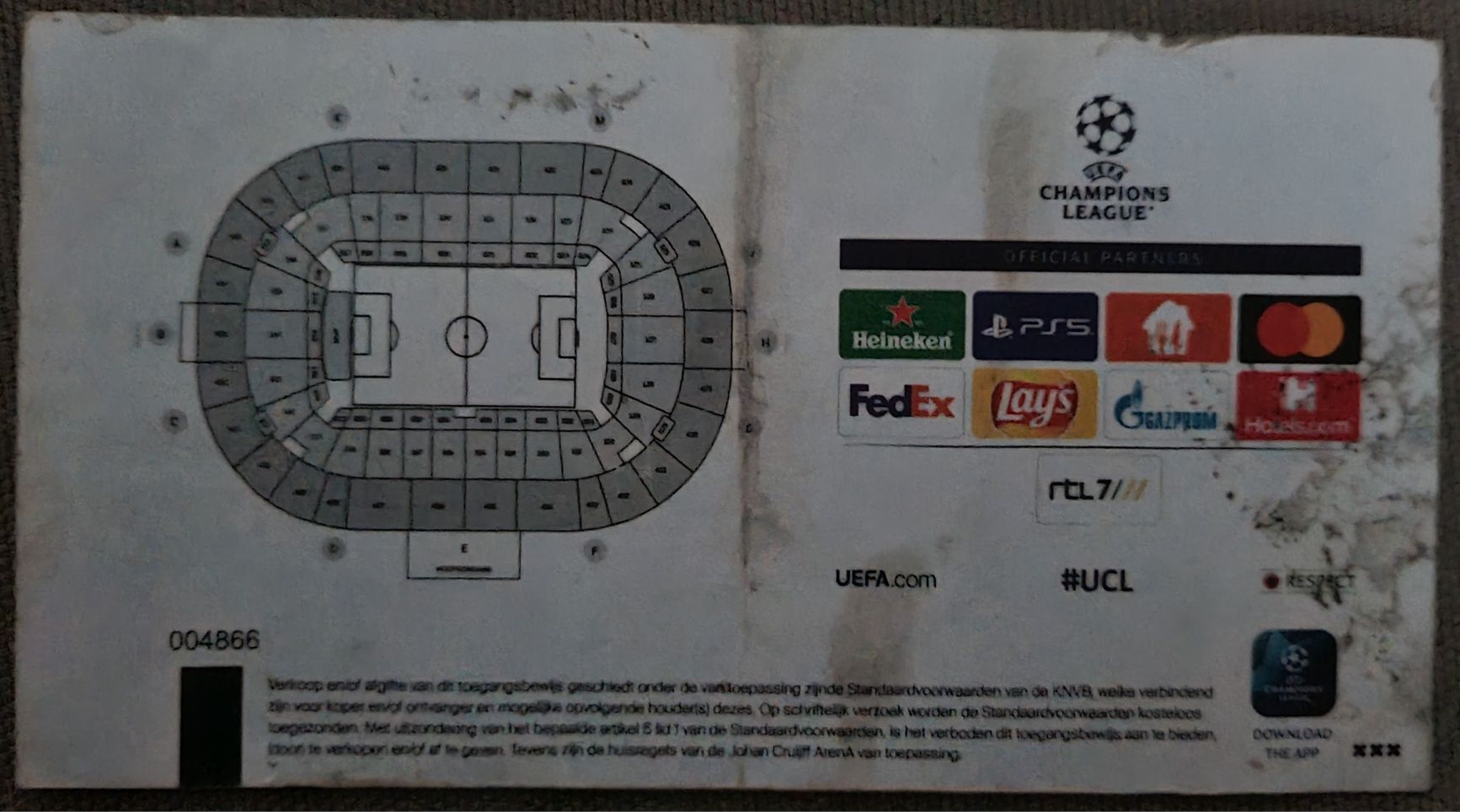 Bilhete Original Futebol Ajax vs Benfica 2022