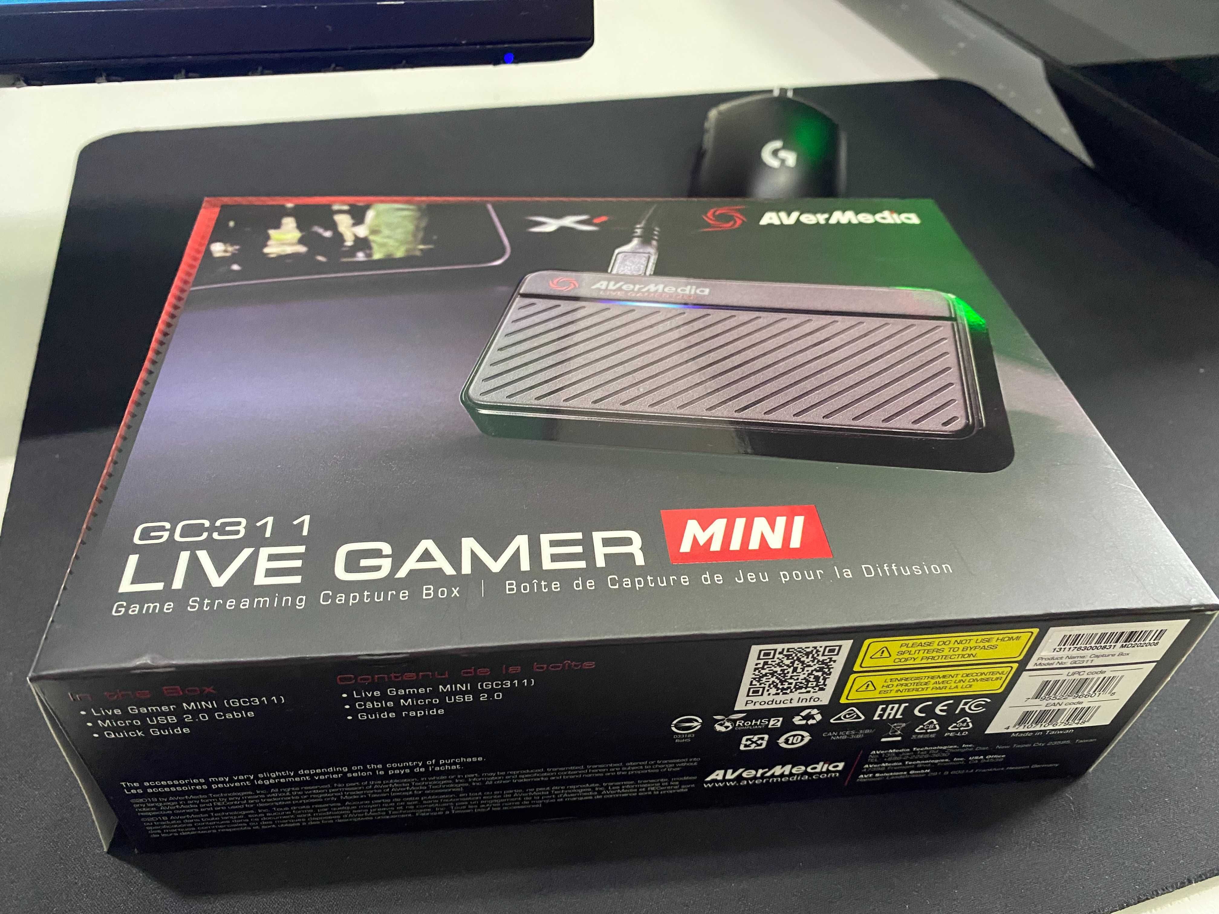 Placa de transmissão GC311 LIVE GAMER mini AVerMedia