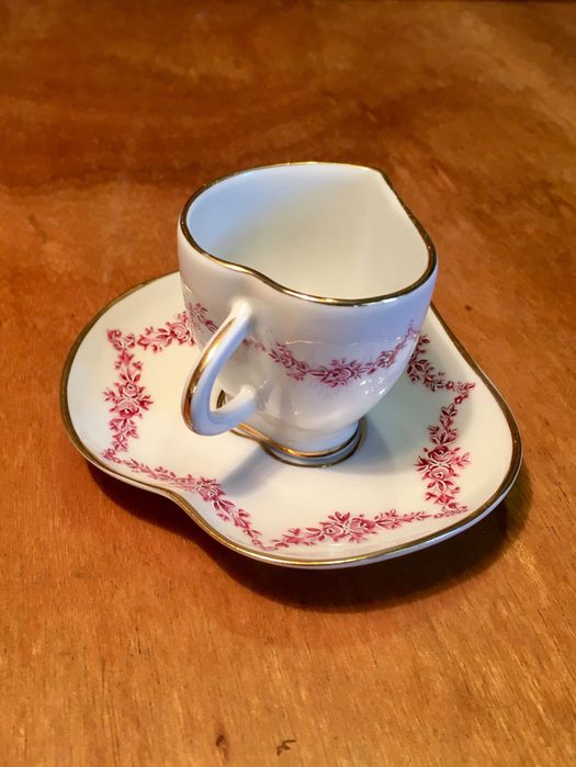 D’ARTVAL - chávena de café antiga com forma de coração - 10x5 cm/s