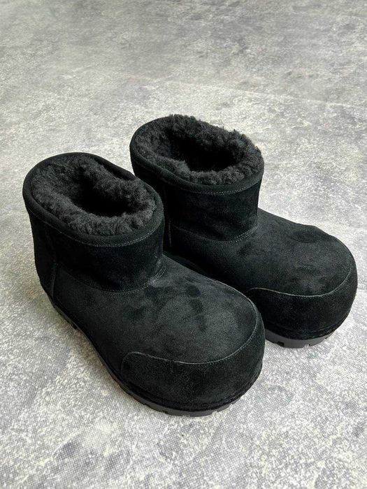 BALENCIAGA ALASKA SKI FUR BOOTS ботинки чоботи чорні уггі ugg low