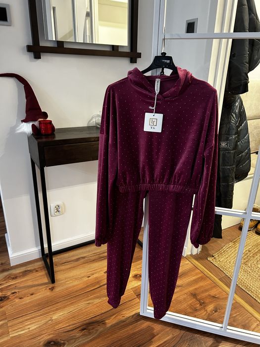 Komplet dresowy Blink Blink S M 36 dresy damskie błyszczące na święta