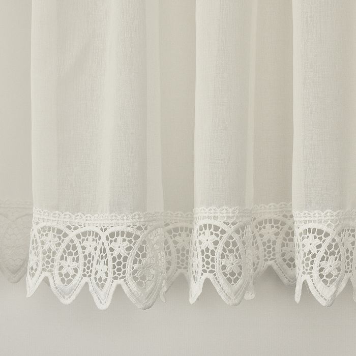 ‼️WYPRZEDAŻ ‼️Firanka gotowa ecru z gipiurą 10 cm