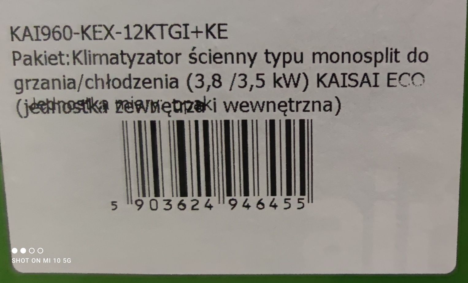 Klimatyzator ścienny Kaisai 3,5kW z funkcją grzania R32