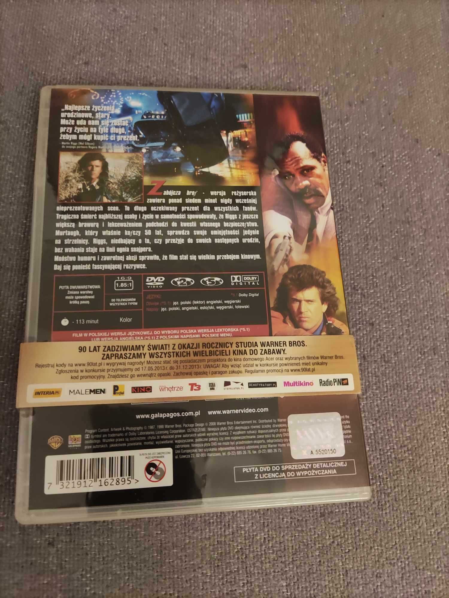 sprzedam nowe płyty DVD Zabójcza broń 1-4 pakiet 4 części lektor PL