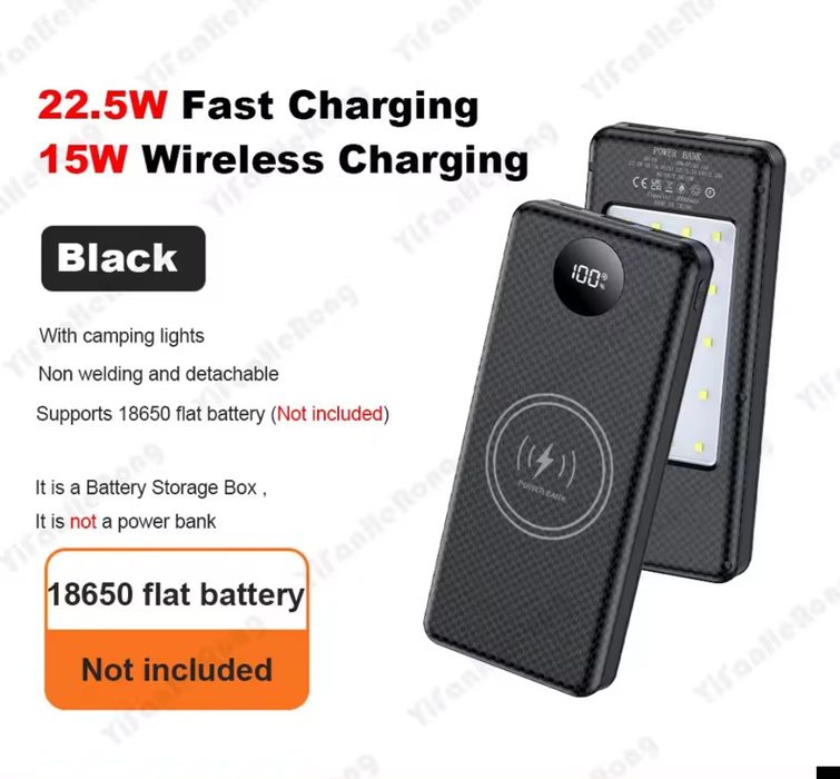 Кейс для самостійної сборки powerbank 'KyberPank' 6 шт та 8шт 18650