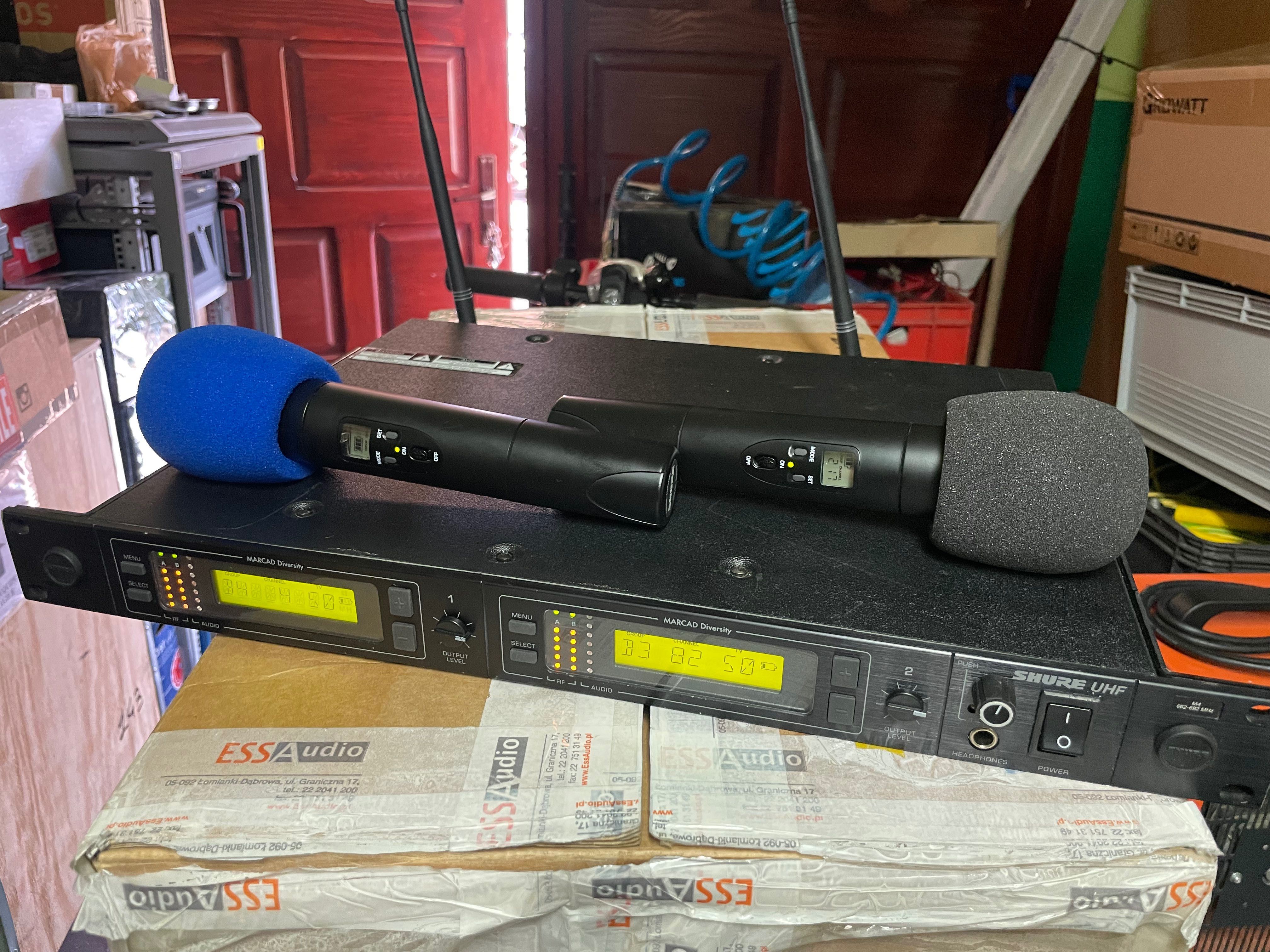 SHURE U4D dwa mikrofony zestaw profesjonalny pasmo 662-692 MHz