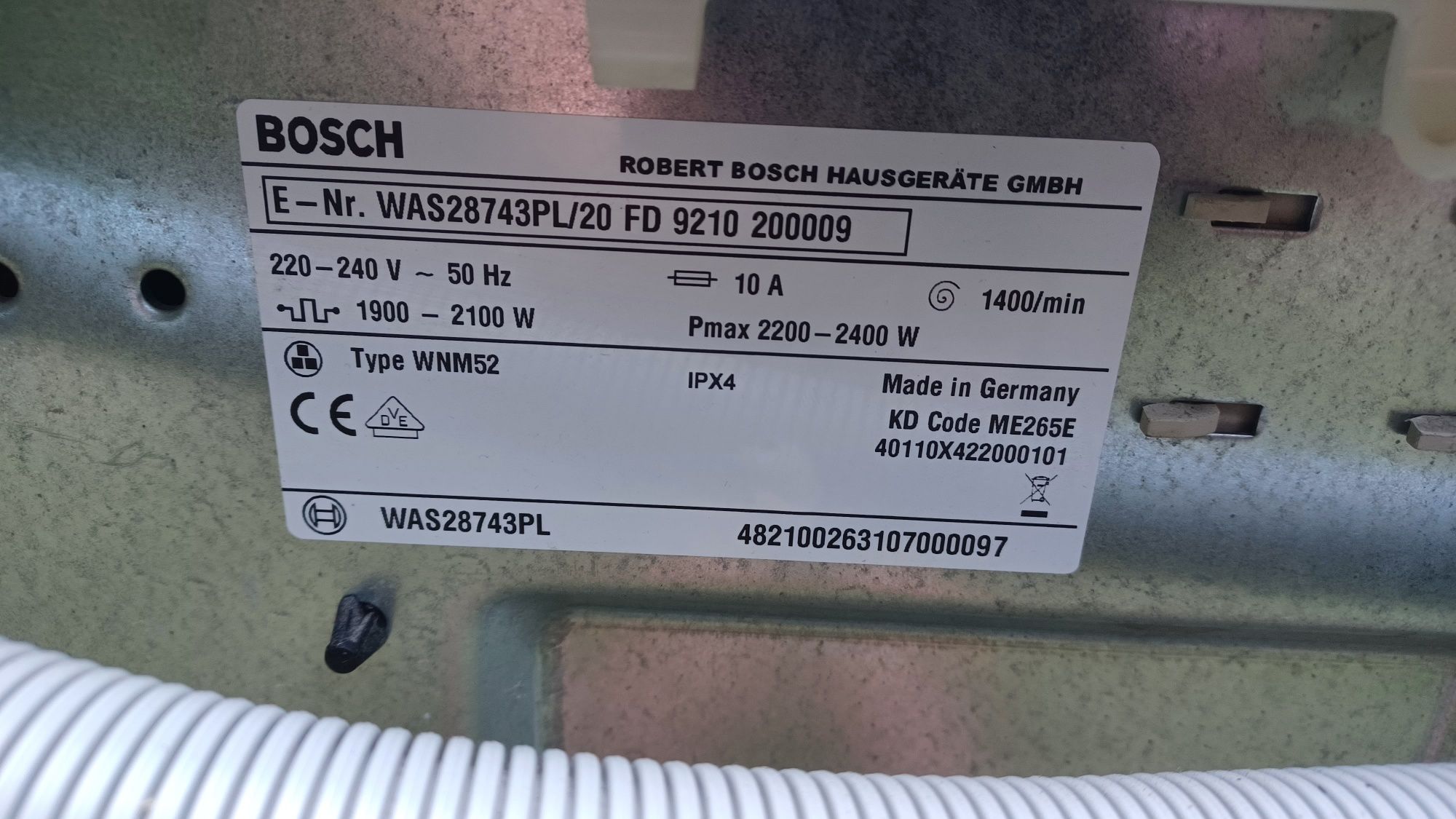 Pralka Bosch Logixx 8 części.