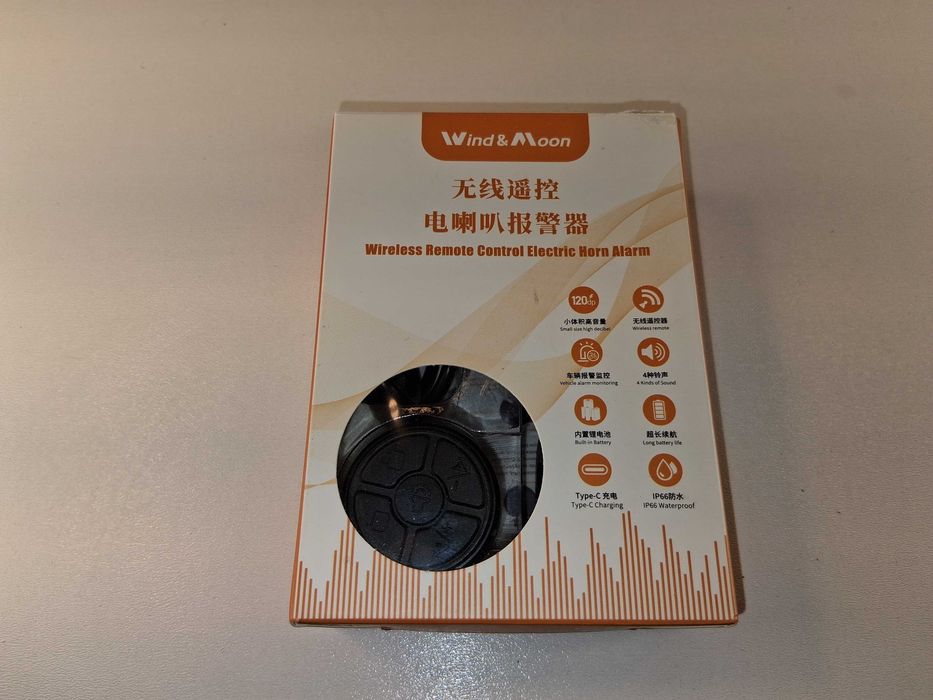 E126 Bezprzewodowy Klakson Rowerowy Wind&Moon Z Pilotem i Alarmem