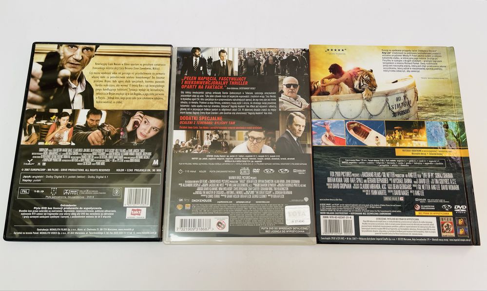 7x dvd Uprowadzona Życie Pi Obława Lęk wysokości W ciemności W imię Op