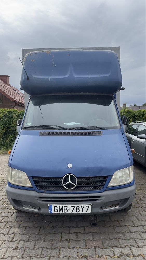 Mercedes Sprinter plandeka spanie uszkodzony silnik