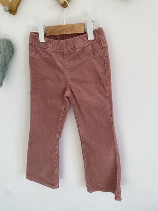 Spodnie h&m 110 pudrowy róż rozszerzana nogawka
