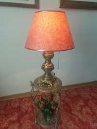 Stara lampa z abażurem mosiądz
