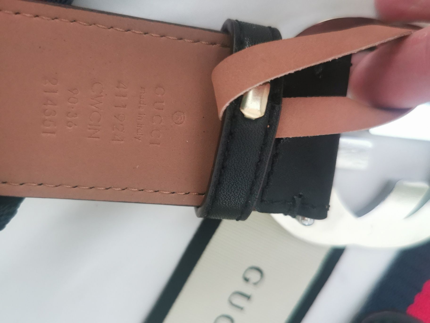 Pasek Gucci GG Web blue red