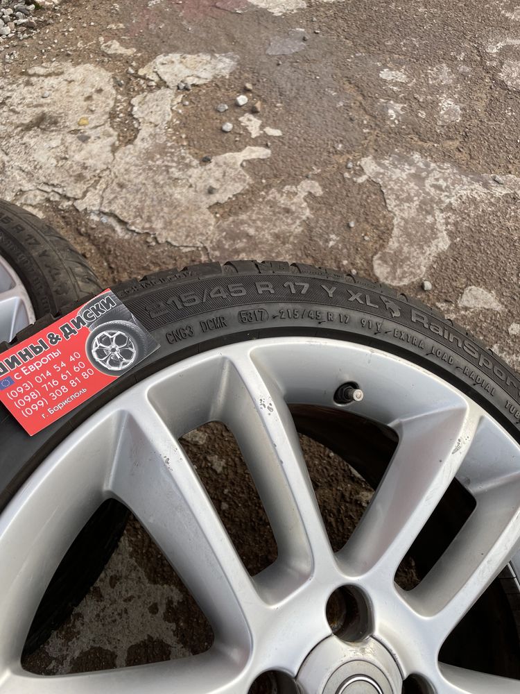 диски 4x100 R17 Opel Adam Astra Agila Karl резина 215/45 R17 Uniroyal