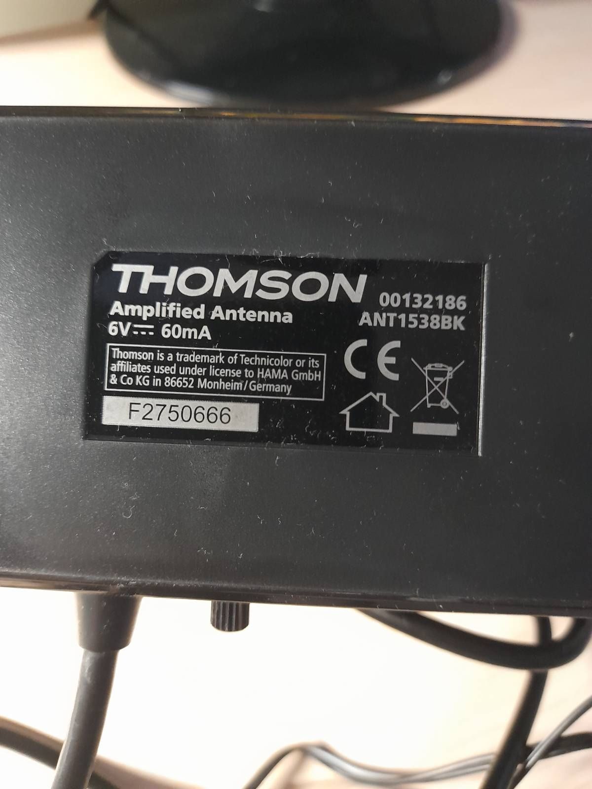 Sprzedam antenę pokojową THOMSON DVB-T ANT1538BK