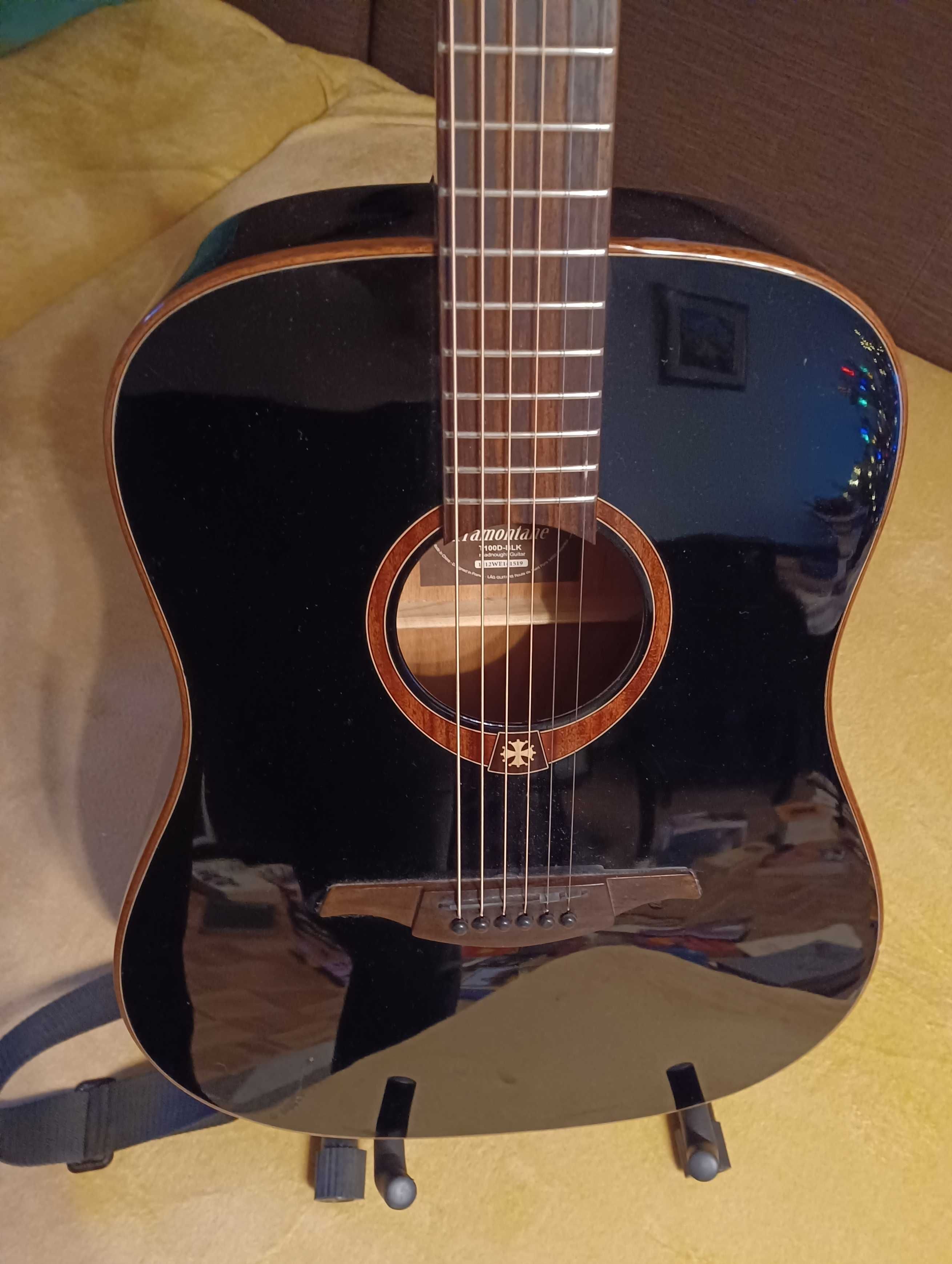 Gitara akustyczna Lag Tramontane T100D-BLK