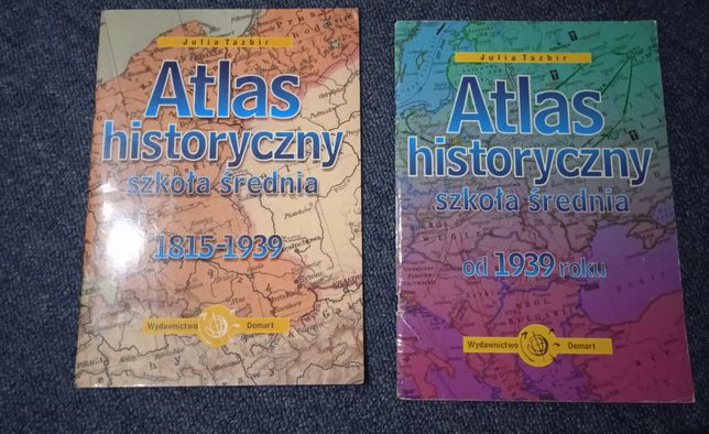 Atlas historyczny zestaw 3 szt. od 1918 r.