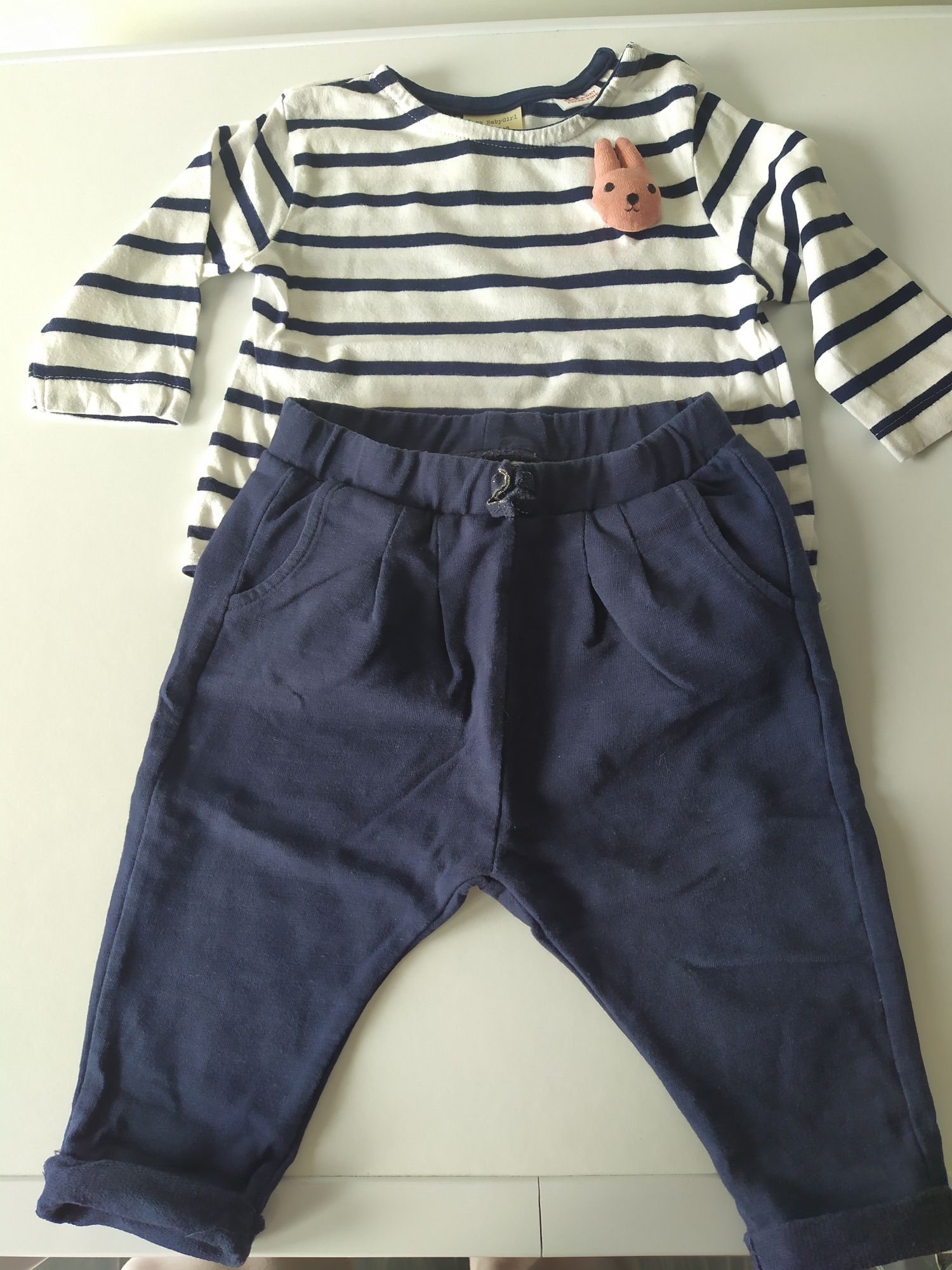 Calças ganga/Legging bebe 6-9m