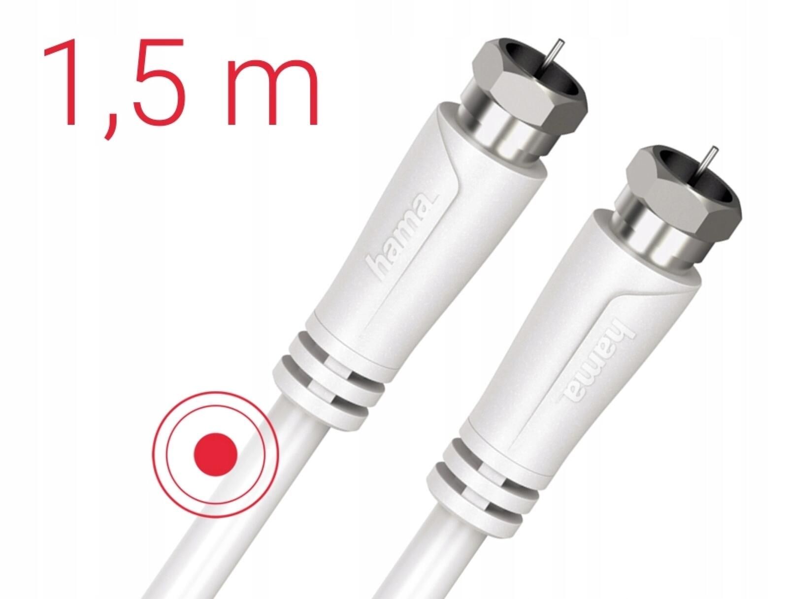 Hama Kabel Antenowy 90Db Wtyk F - Wtyk F 1,5M