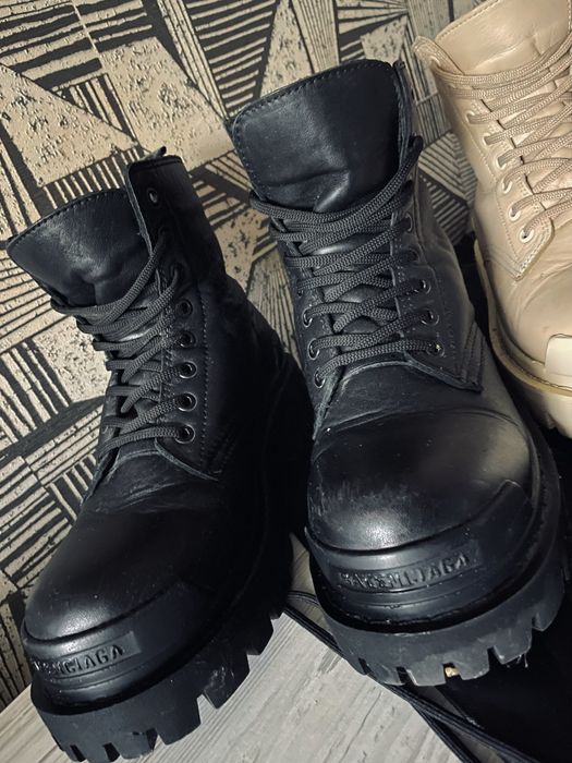 Брутальные ботинки бутсы баленсиага Balenciaga Strike Boots.