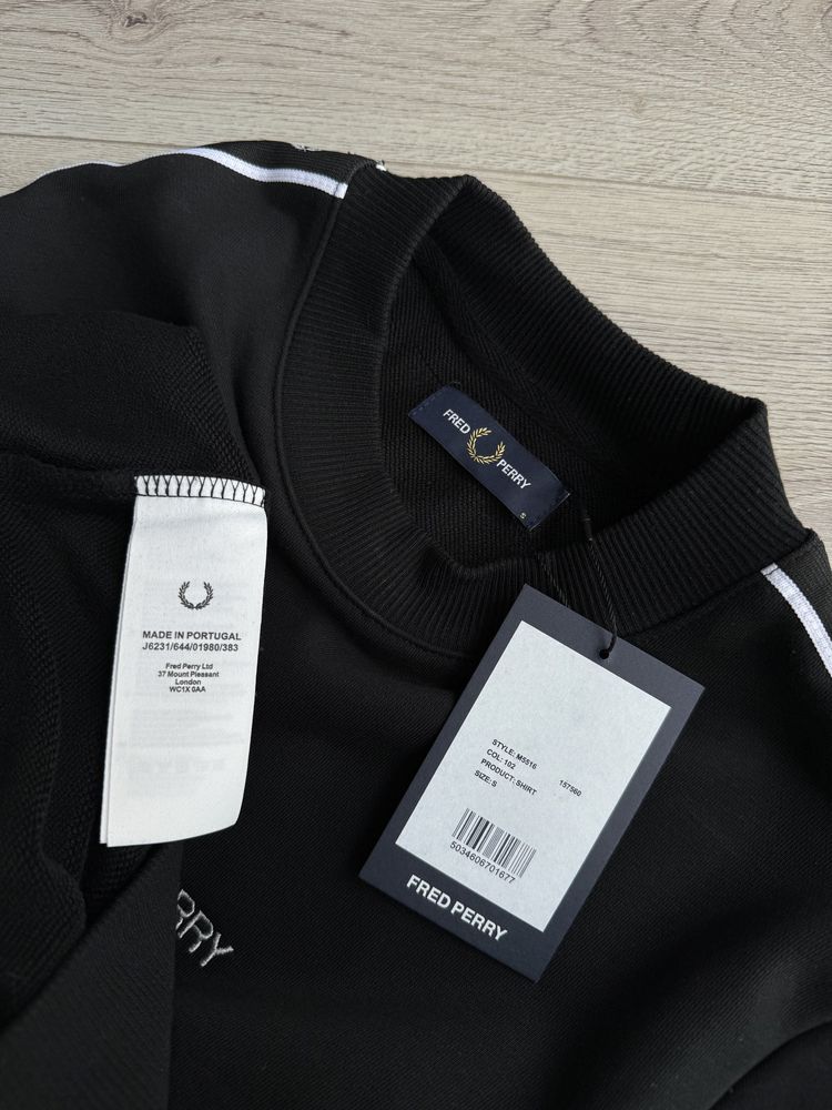 Чорний Світшот Fred Perry, Кофта Фред Пері, Худі Фред Пери