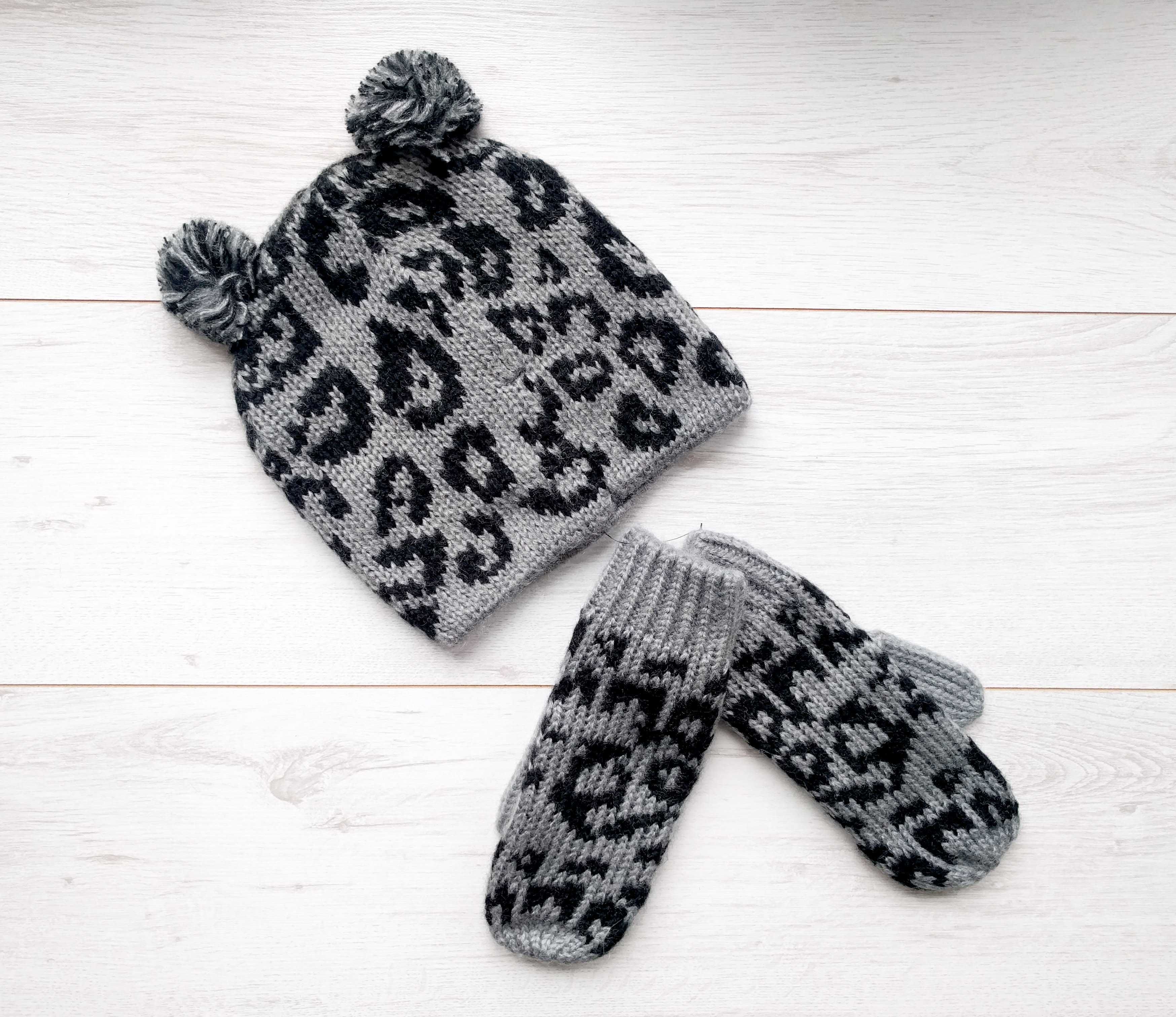 Новый комплект набор Tezenis шапка + рукавицы варежки подарок