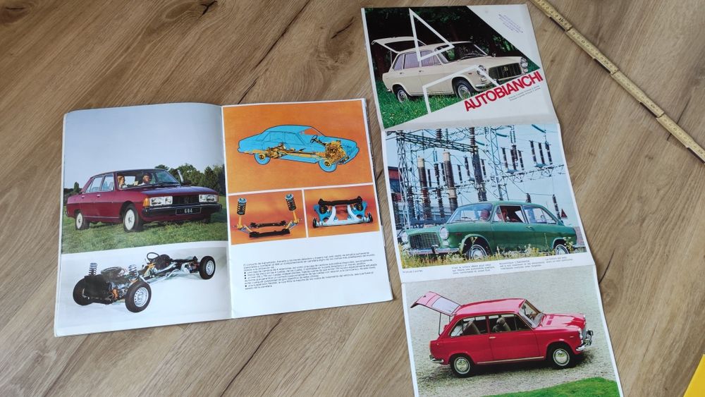 Catálogos carros antigos Vauxhall, Peugeot e Autobianchi