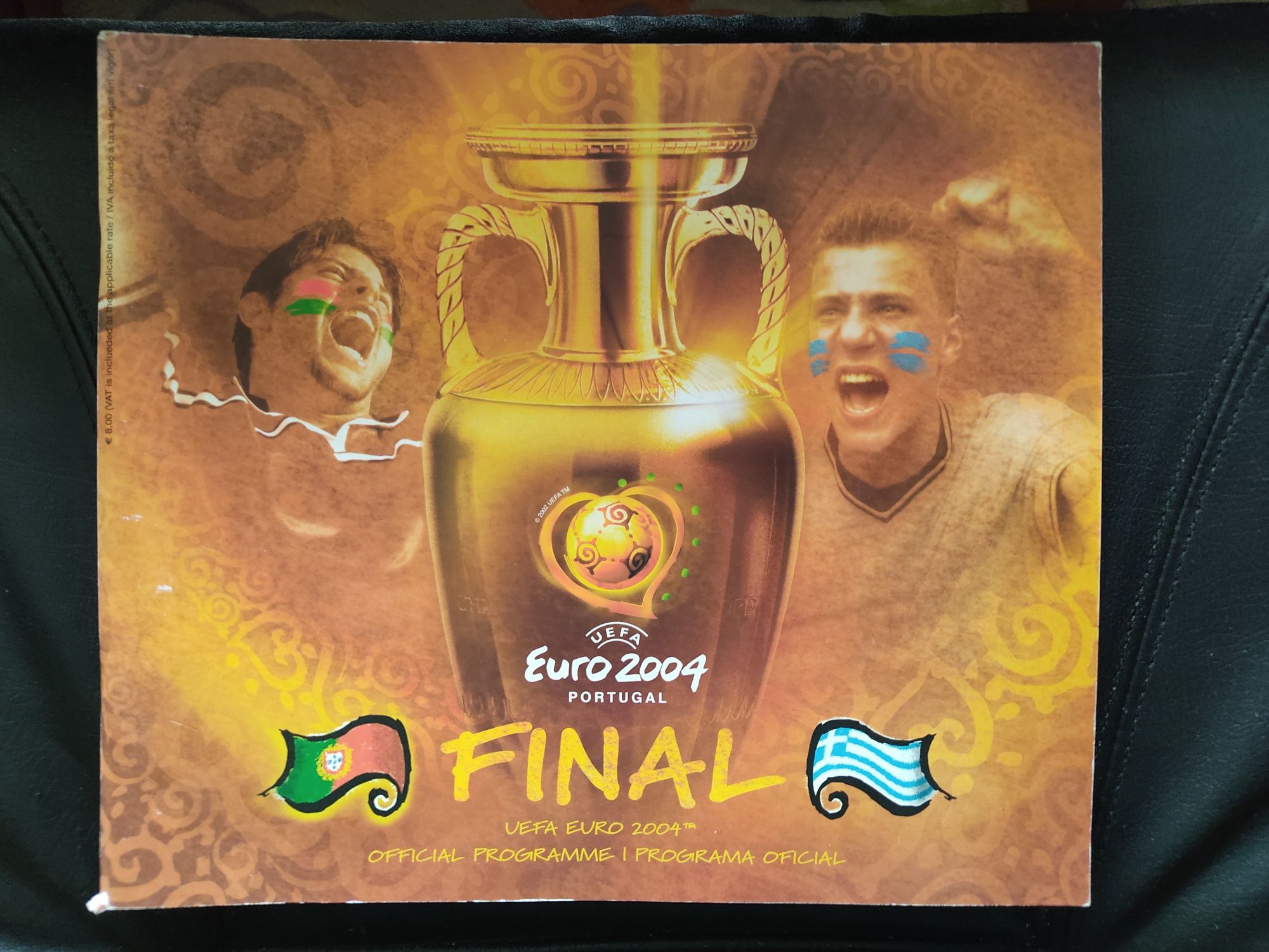 Programa oficial UEFA Portugal Grécia final Euro 2004