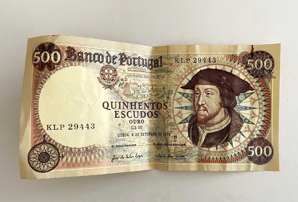 Nota de 500 Escudos Ch.10, 6 de Setembro de 1979